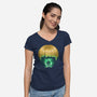 Guy Lantern-Womens-V-Neck-Tee-rocketman_art