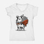 The Super Dog-Womens-V-Neck-Tee-palmstreet