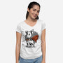The Super Dog-Womens-V-Neck-Tee-palmstreet