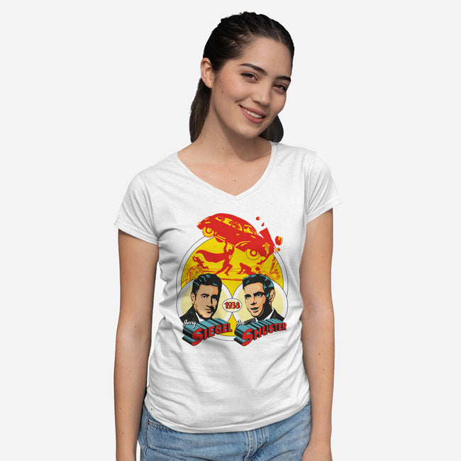 SUPERHISTORY-Womens-V-Neck-Tee-CappO