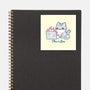 This Is Fine Cat Working-None-Glossy-Sticker-xMorfina