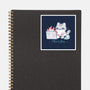 This Is Fine Cat Working-None-Glossy-Sticker-xMorfina