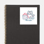This Is Fine Cat Working-None-Glossy-Sticker-xMorfina