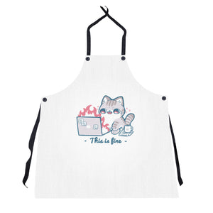 This Is Fine Cat Working