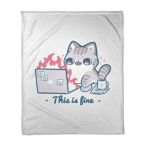 This Is Fine Cat Working