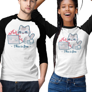 This Is Fine Cat Working