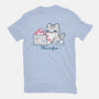 This Is Fine Cat Working-Unisex-Basic-Tee-xMorfina