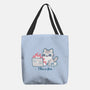This Is Fine Cat Working-None-Basic Tote-Bag-xMorfina
