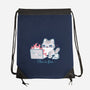 This Is Fine Cat Working-None-Drawstring-Bag-xMorfina