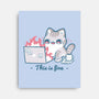 This Is Fine Cat Working-None-Stretched-Canvas-xMorfina