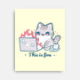 This Is Fine Cat Working-None-Stretched-Canvas-xMorfina