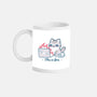 This Is Fine Cat Working-None-Mug-Drinkware-xMorfina