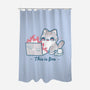 This Is Fine Cat Working-None-Polyester-Shower Curtain-xMorfina