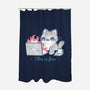 This Is Fine Cat Working-None-Polyester-Shower Curtain-xMorfina