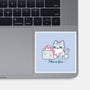 This Is Fine Cat Working-None-Glossy-Sticker-xMorfina