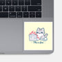 This Is Fine Cat Working-None-Glossy-Sticker-xMorfina