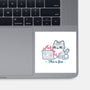 This Is Fine Cat Working-None-Glossy-Sticker-xMorfina