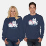 This Is Fine Cat Working-Unisex-Crew Neck-Sweatshirt-xMorfina