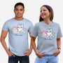 This Is Fine Cat Working-Unisex-Basic-Tee-xMorfina