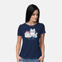 This Is Fine Cat Working-Womens-Basic-Tee-xMorfina