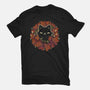 Autumn Leaves Wreath-Mens-Basic-Tee-xMorfina