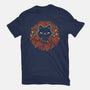Autumn Leaves Wreath-Unisex-Basic-Tee-xMorfina
