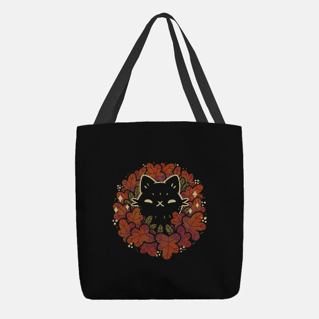 Autumn Leaves Wreath-None-Basic Tote-Bag-xMorfina
