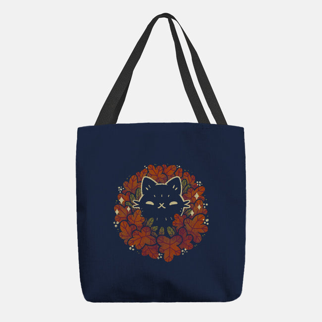 Autumn Leaves Wreath-None-Basic Tote-Bag-xMorfina