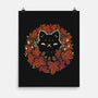 Autumn Leaves Wreath-None-Matte-Poster-xMorfina