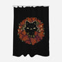 Autumn Leaves Wreath-None-Polyester-Shower Curtain-xMorfina