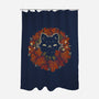 Autumn Leaves Wreath-None-Polyester-Shower Curtain-xMorfina