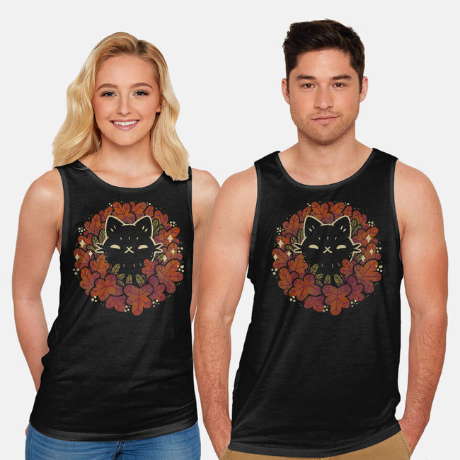 Autumn Leaves Wreath-Unisex-Basic-Tank-xMorfina