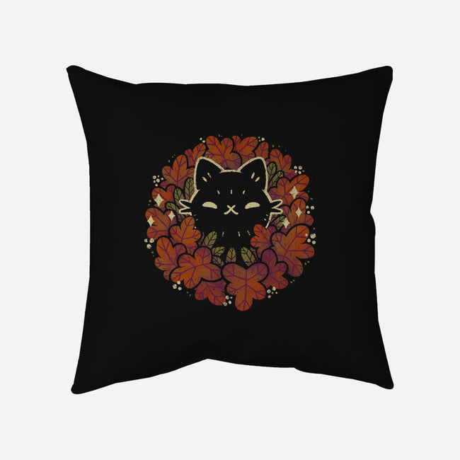 Autumn Leaves Wreath-None-Removable Cover w Insert-Throw Pillow-xMorfina