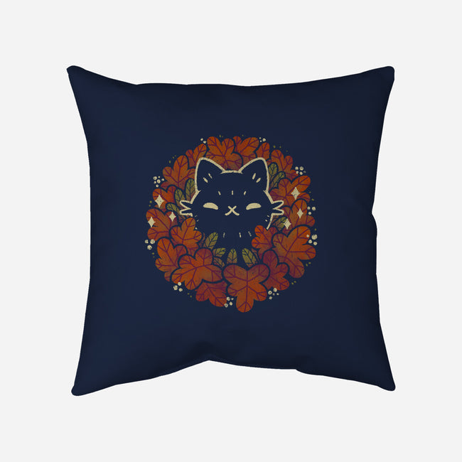 Autumn Leaves Wreath-None-Removable Cover w Insert-Throw Pillow-xMorfina