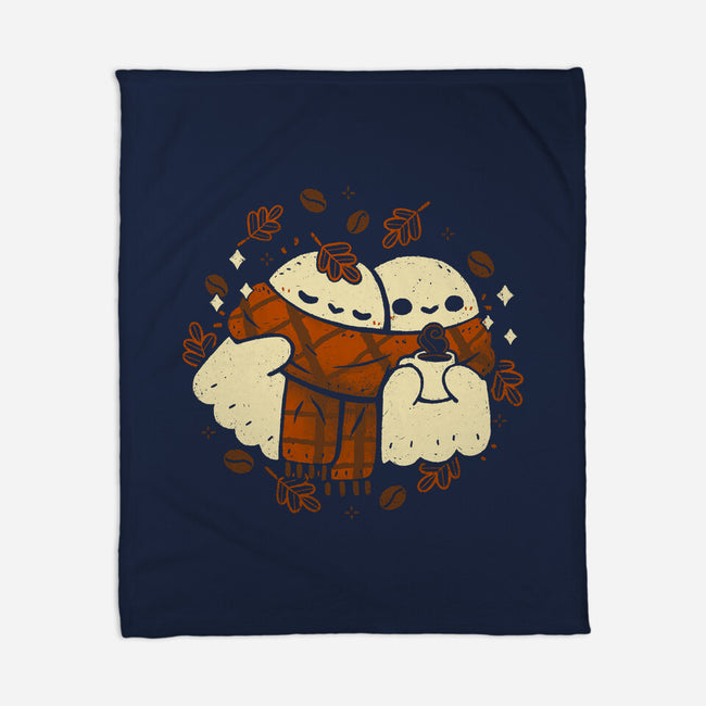 Autumn Vibes Cute Ghosts-None-Fleece-Blanket-xMorfina