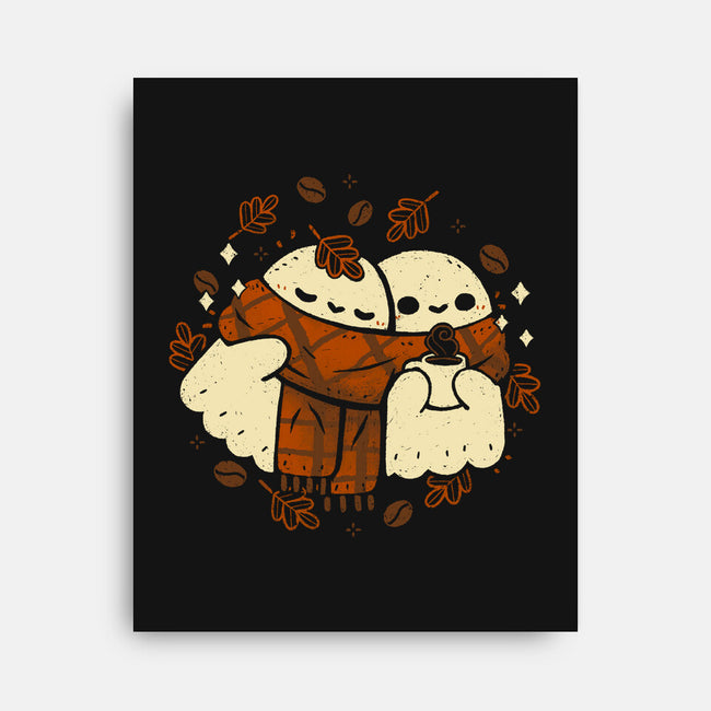Autumn Vibes Cute Ghosts-None-Stretched-Canvas-xMorfina