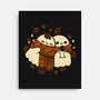 Autumn Vibes Cute Ghosts-None-Stretched-Canvas-xMorfina