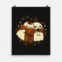 Autumn Vibes Cute Ghosts-None-Matte-Poster-xMorfina