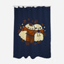 Autumn Vibes Cute Ghosts-None-Polyester-Shower Curtain-xMorfina