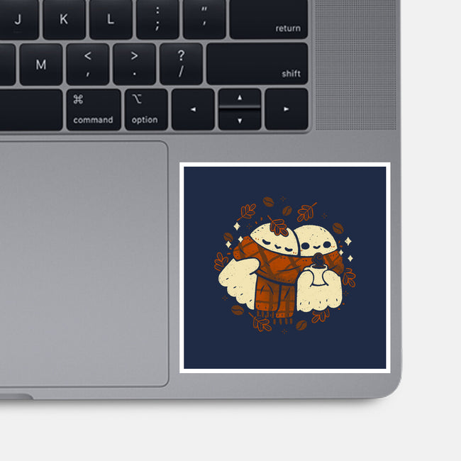 Autumn Vibes Cute Ghosts-None-Glossy-Sticker-xMorfina