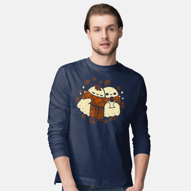 Autumn Vibes Cute Ghosts-Mens-Long Sleeved-Tee-xMorfina