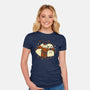 Autumn Vibes Cute Ghosts-Womens-Fitted-Tee-xMorfina
