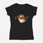 Autumn Ghost-Womens-V-Neck-Tee-xMorfina