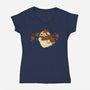 Autumn Ghost-Womens-V-Neck-Tee-xMorfina