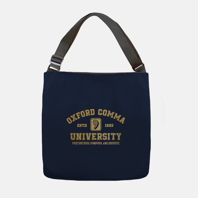 Oxford Comma University-None-Adjustable Tote-Bag-kg07
