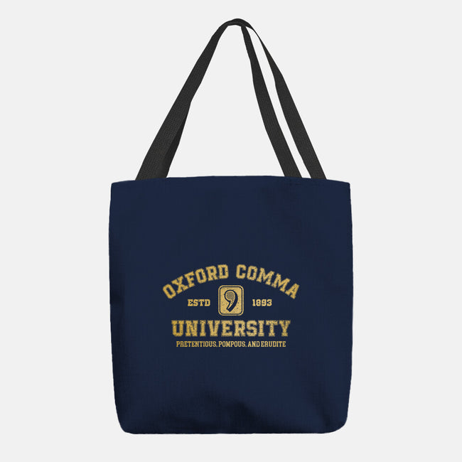 Oxford Comma University-None-Basic Tote-Bag-kg07