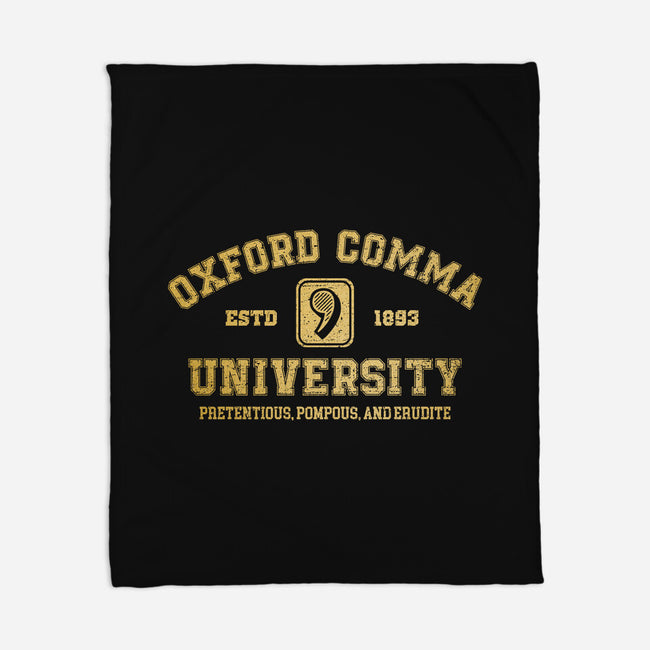 Oxford Comma University-None-Fleece-Blanket-kg07