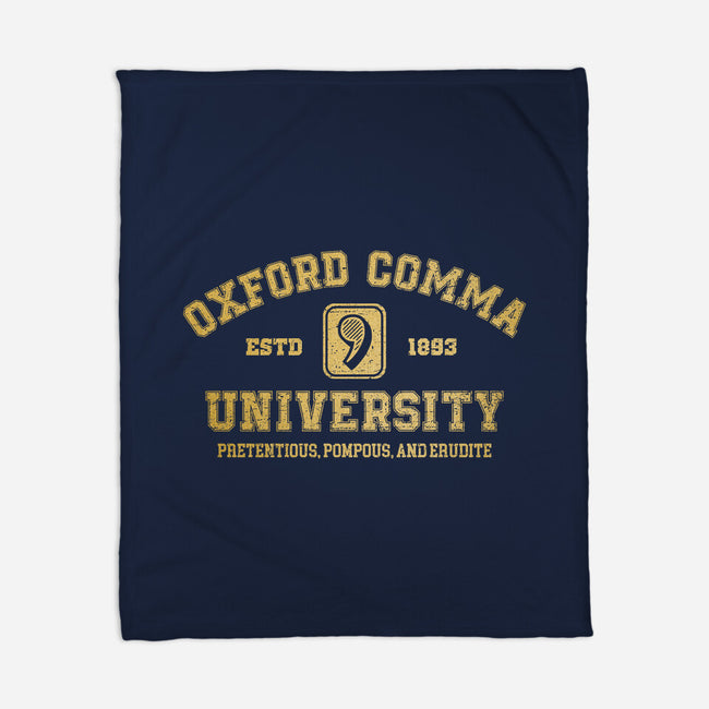 Oxford Comma University-None-Fleece-Blanket-kg07