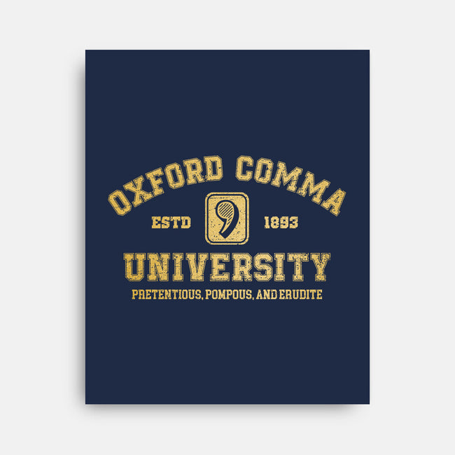 Oxford Comma University-None-Stretched-Canvas-kg07