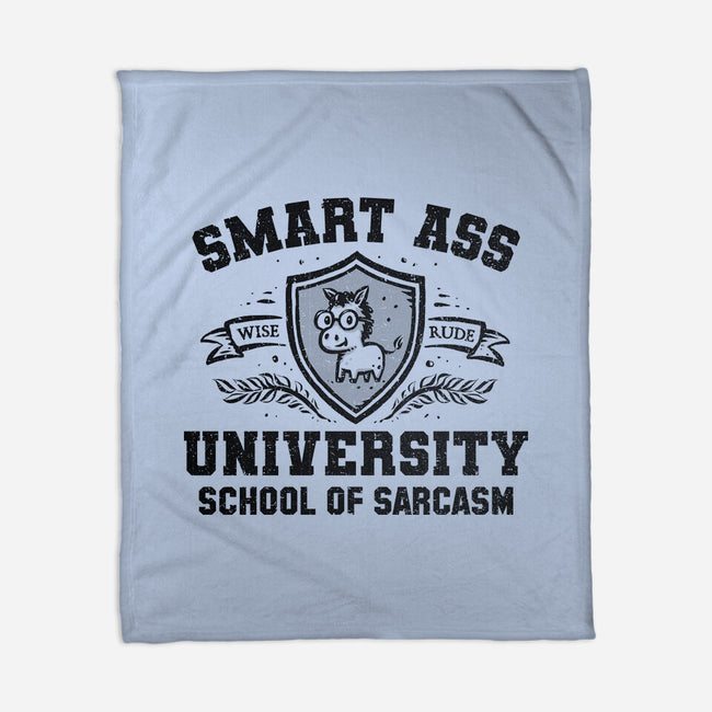 Smart Ass University-None-Fleece-Blanket-kg07